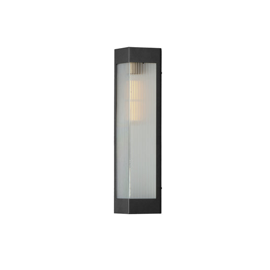 Maxim Triform 20" Outdoor Wall Sconce in Black / Antique Brass 30762CRBKAB