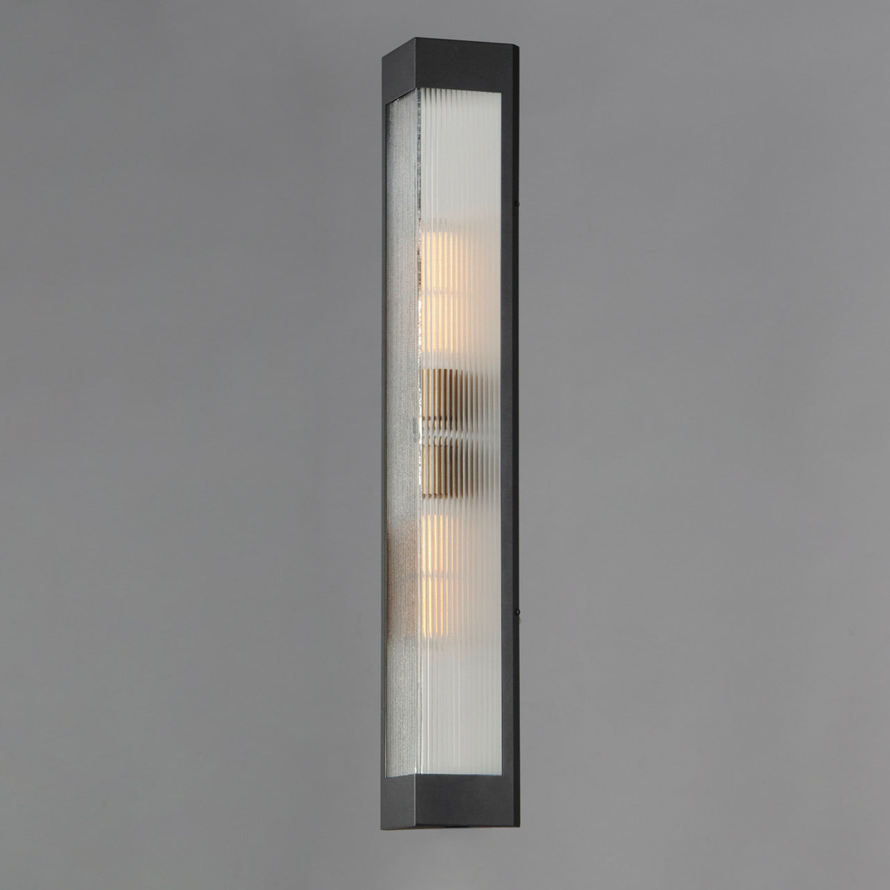 Maxim Triform 32" Outdoor Wall Sconce in Black / Antique Brass 30763CRBKAB