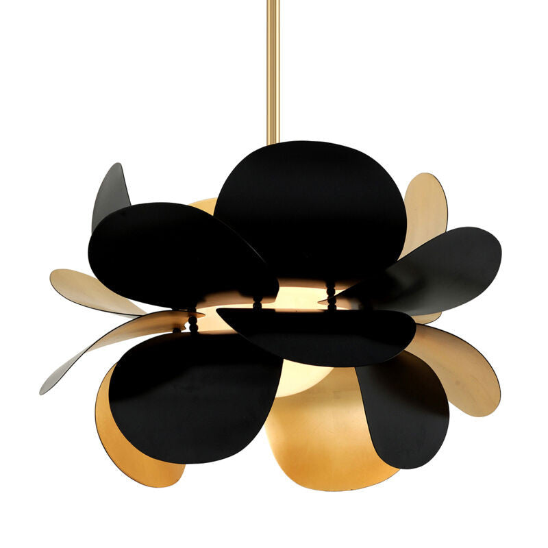 Corbett Lighting Ginger Chandelier in Soft Black 308-42-GL/SBK