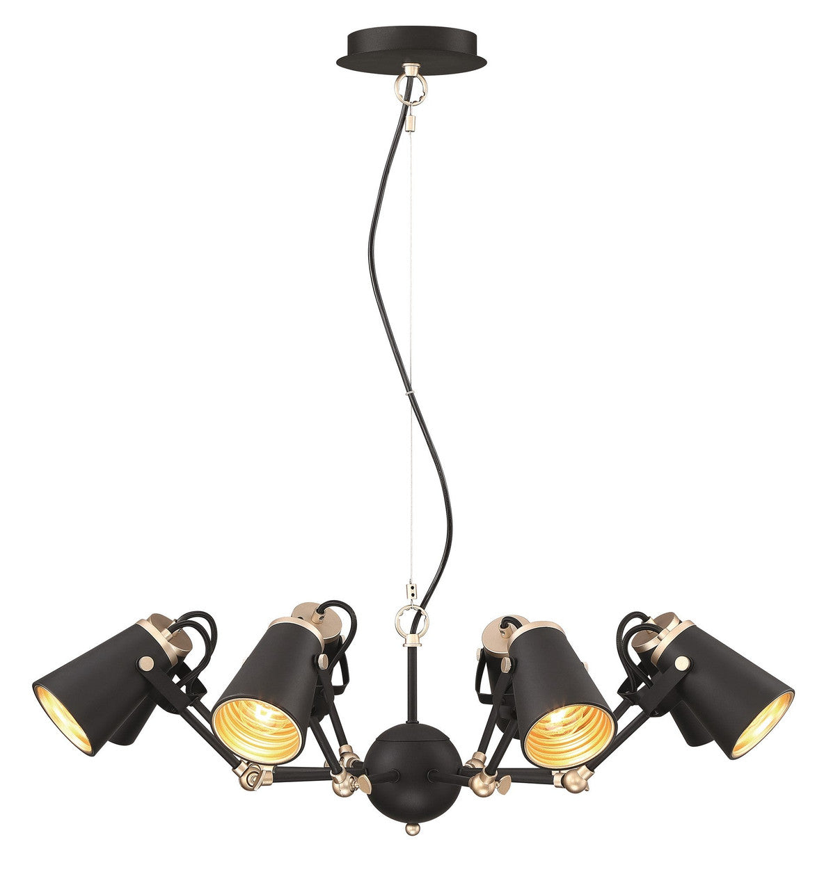 Arnsberg Edward Pendant in Black / Gold 308800832