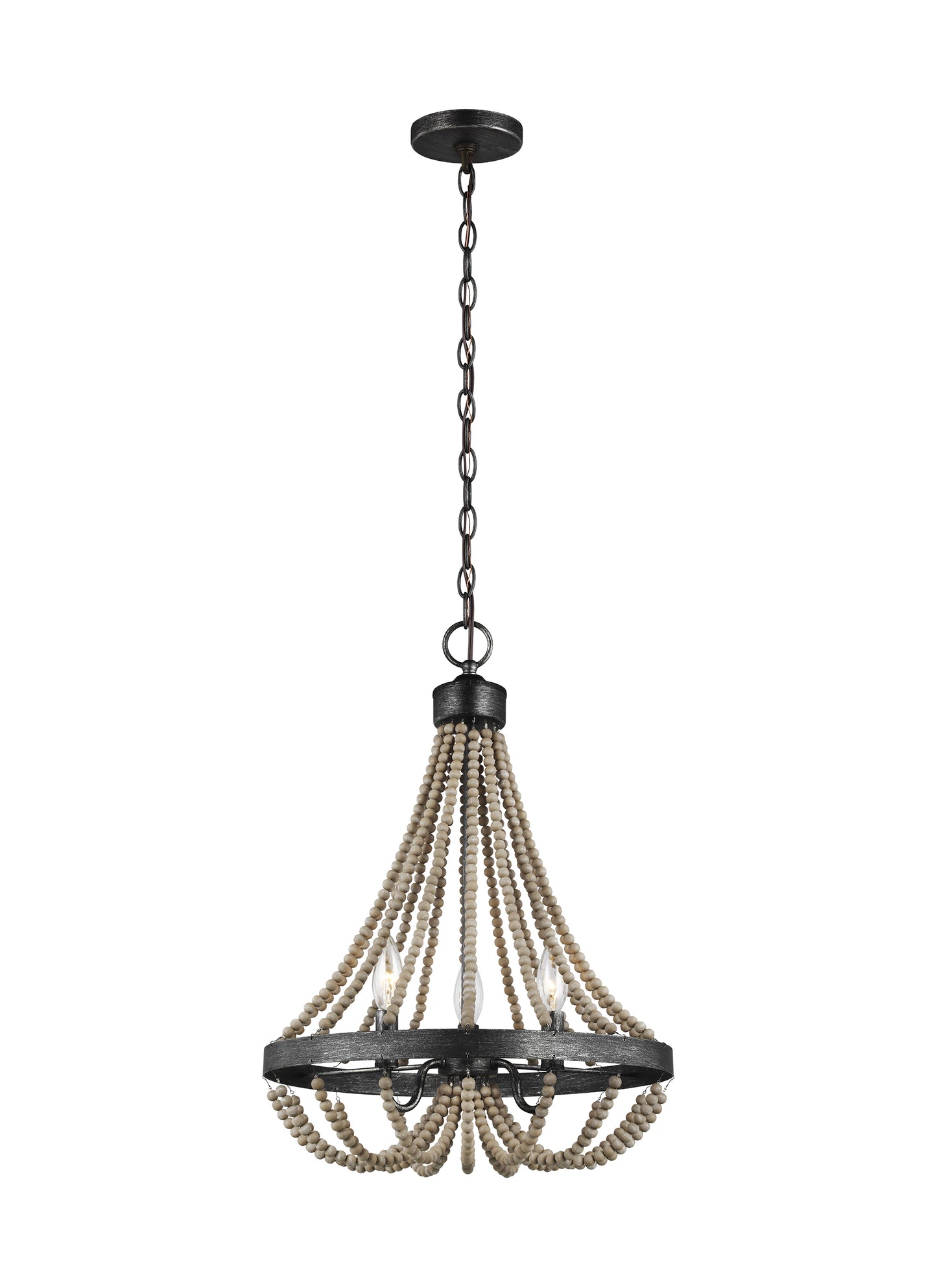 Generation Lighting Oglesby Three Light Chandelier in Washed Pine 3101903-872