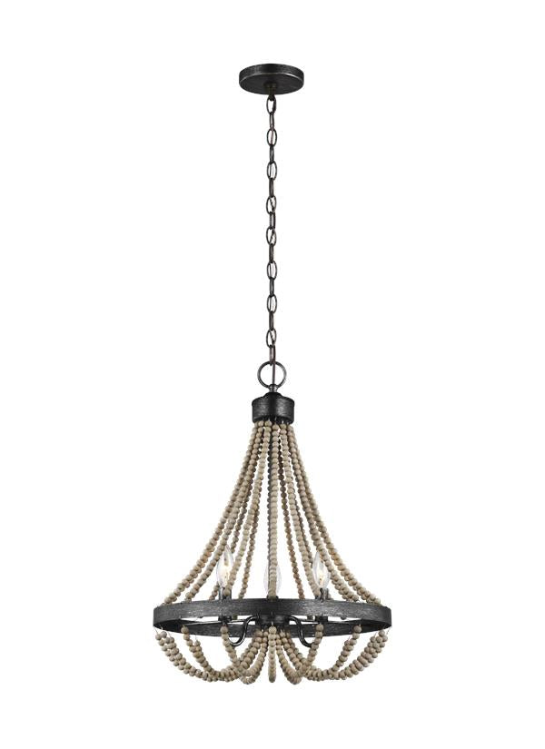 Generation Lighting Oglesby Three Light Chandelier in Washed Pine 3101903-872