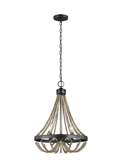 Generation Lighting Oglesby Three Light Chandelier in Washed Pine 3101903-872