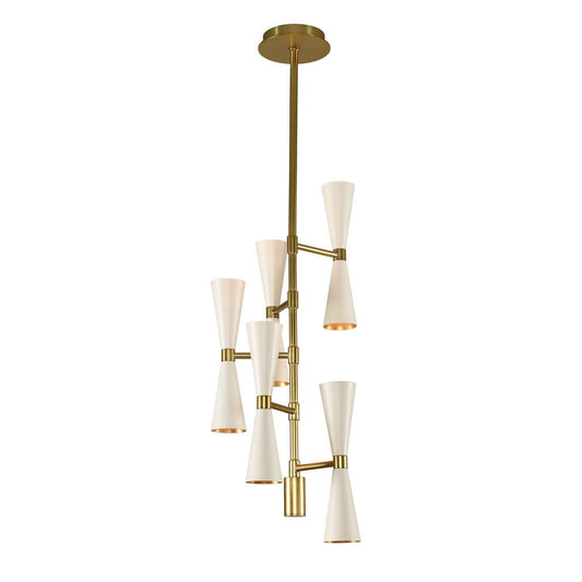 Kalco Milo 10 Light Foyer Chandelier 310472WVB