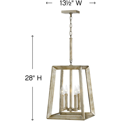 Hinkley Lighting Tinsley Small Open Frame Silver Leaf 3104SL