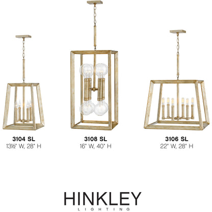 Hinkley Lighting Tinsley Medium Open Frame Silver Leaf 3106SL