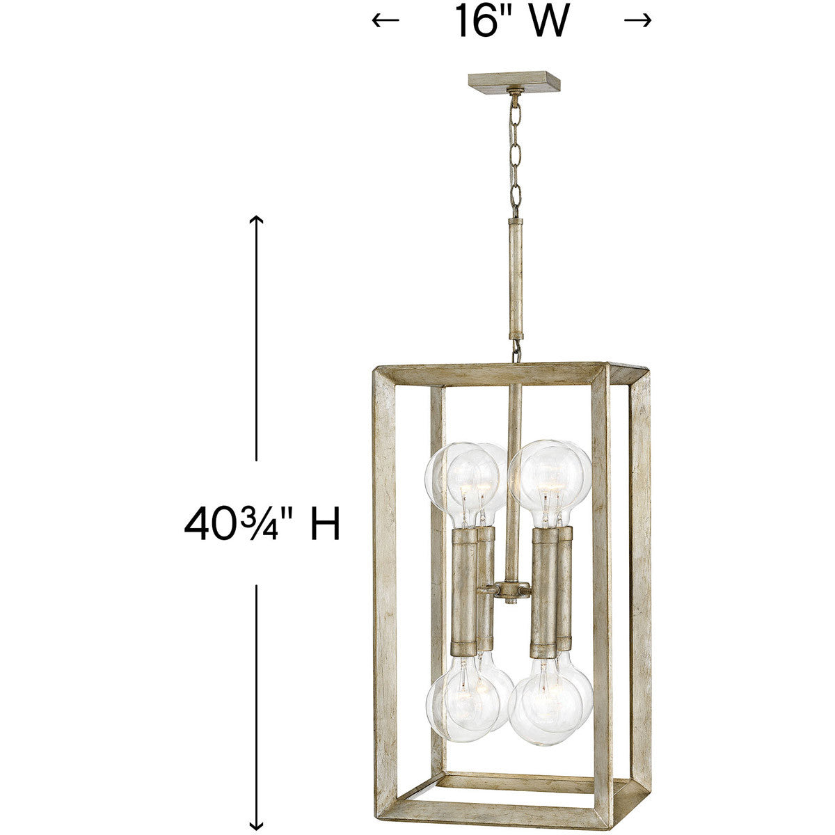 Hinkley Lighting Tinsley Large Open Frame Silver Leaf 3108SL