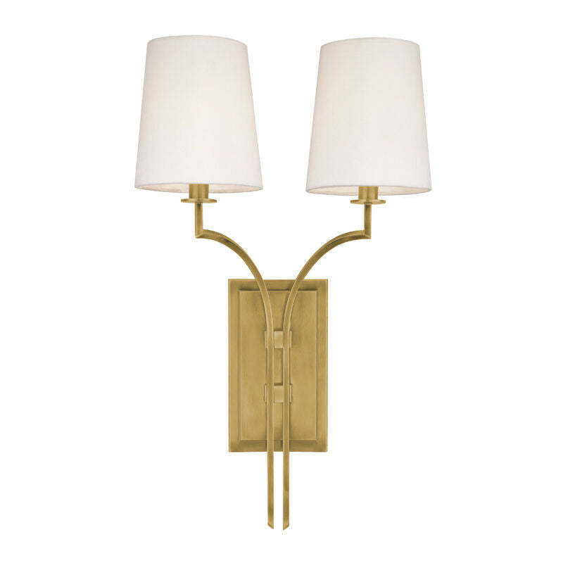 Hudson Valley Lighting Glenford Wall Sconce in Aged Brass 3112-AGB