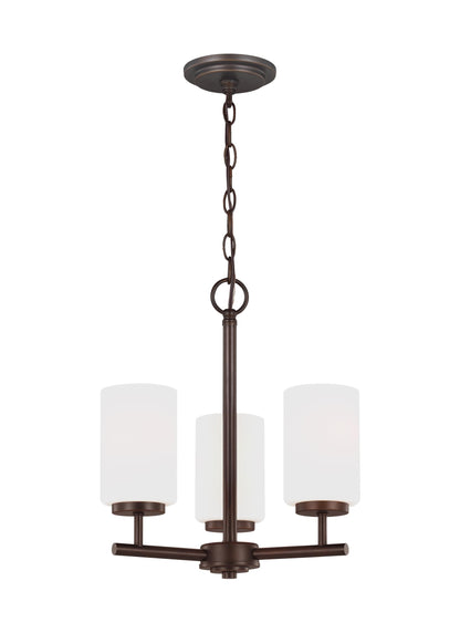 Generation Lighting Oslo Three Light Chandelier in Bronze 31160-710