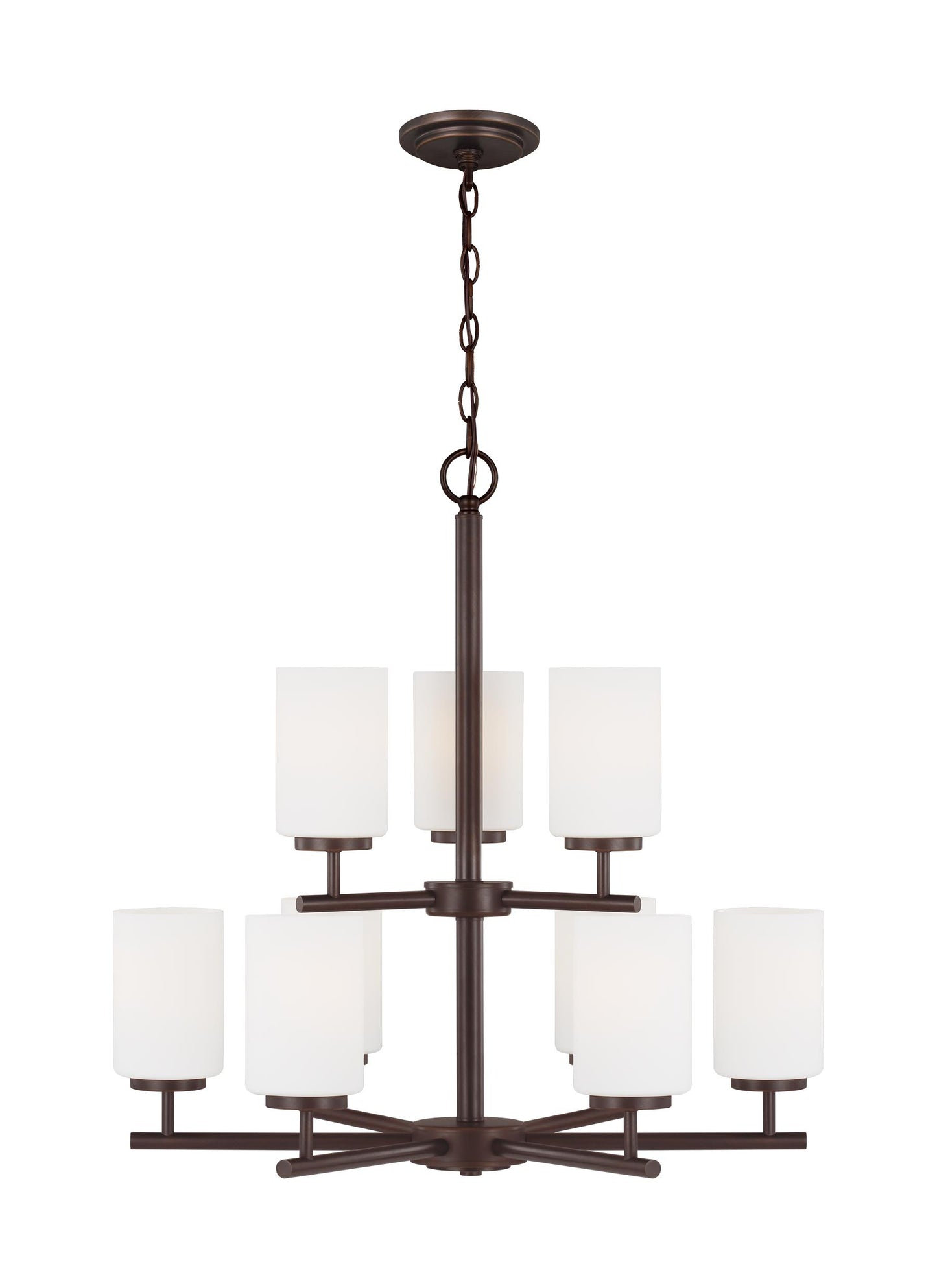 Generation Lighting Oslo Nine Light Chandelier in Bronze 31162-710