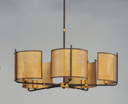 Maxim Caspian 5-Light Chandelier in Oil Rubbed Bronze / Antique Brass 31215OIAB