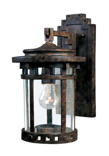 Maxim Santa Barbara Cast 1-Light Outdoor Wall Lantern in Sienna 3131CDSE