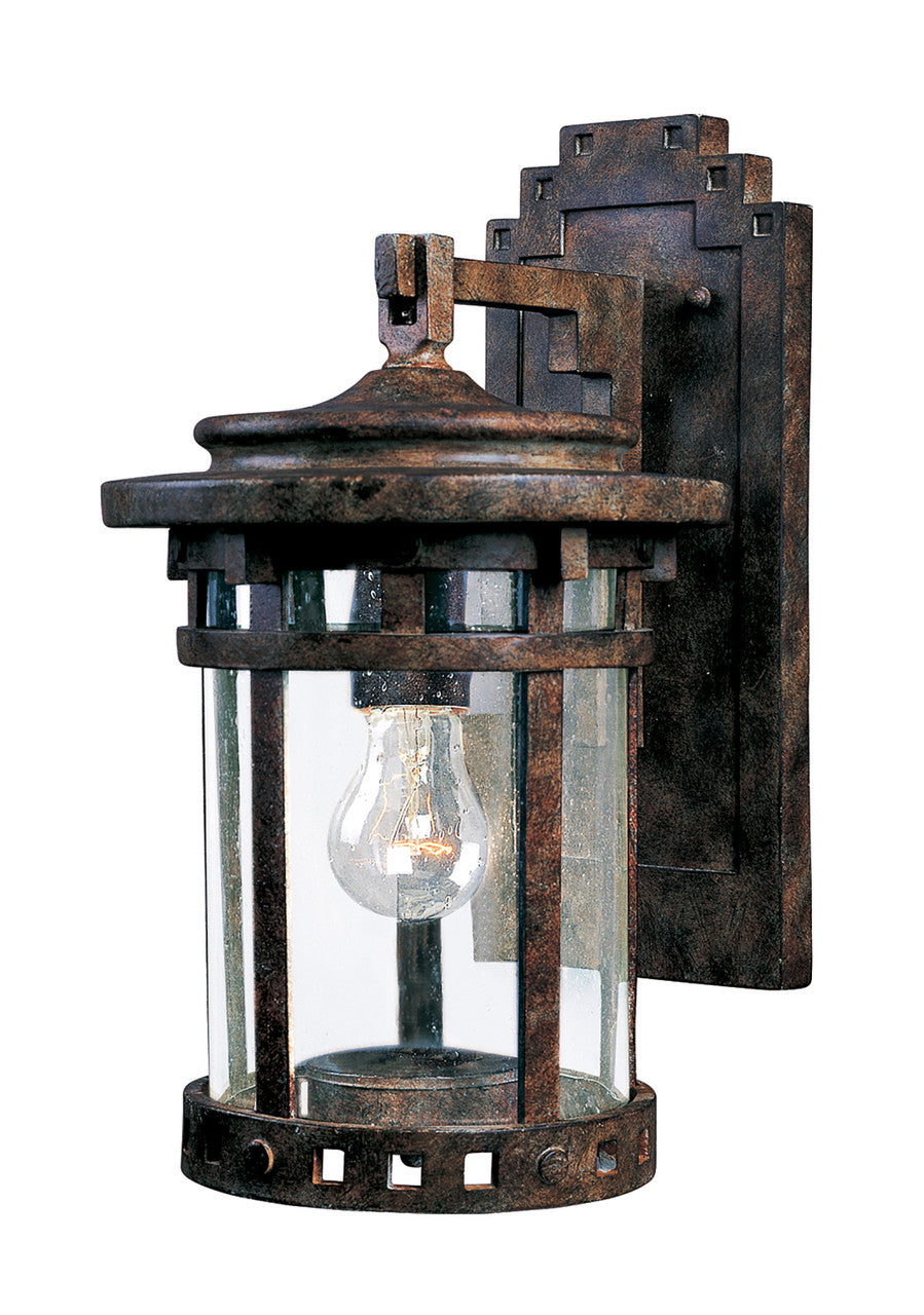 Maxim Santa Barbara Cast 1-Light Outdoor Wall Lantern in Sienna 3133CDSE