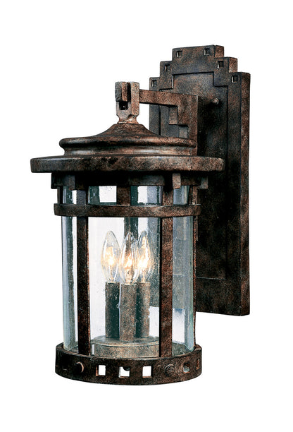 Maxim Santa Barbara Cast 3-Light Outdoor Wall Lantern in Sienna 3135CDSE