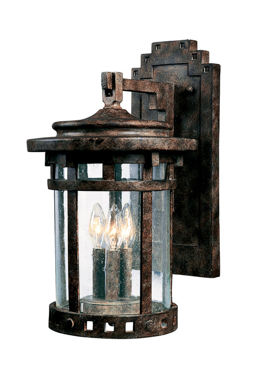 Maxim Santa Barbara Cast 3-Light Outdoor Wall Lantern in Sienna 3135CDSE