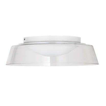 Dainolite 35W LED Flush Mount, Matte White with Clear Glass 3145-LEDFH18-CL-MW