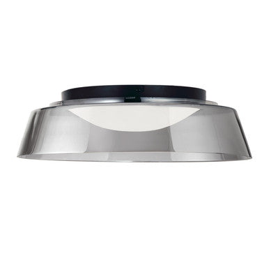 Dainolite 35W LED Flush Mount, Matte Black with Smoked Glass 3145-LEDFH18-SM-MB