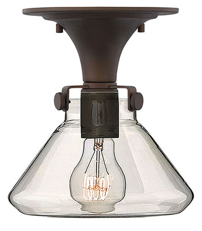 Hinkley Lighting Congress Small Retro Glass Flush Mount Oil Rubbed Bronze 3146OZ