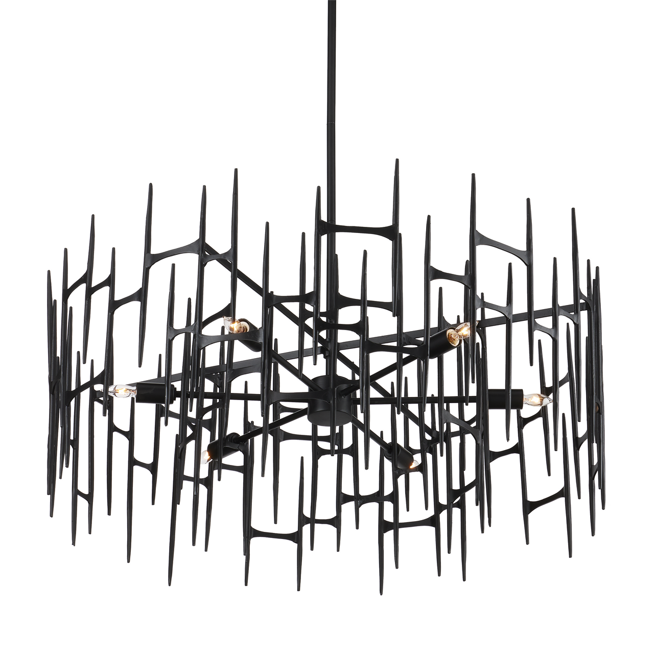 Currey & Co. Attingham Black Chandelier 9000-1091