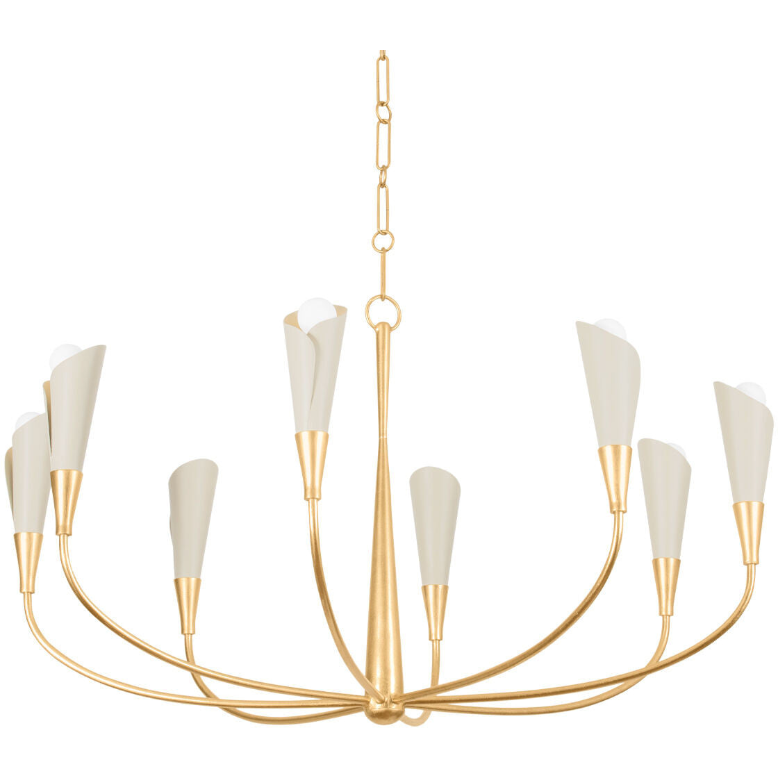 Hudson Valley Lighting Montrose Chandelier in VINTAGE GOLD LEAF/SOFT SAND 3158-VGL/SSD