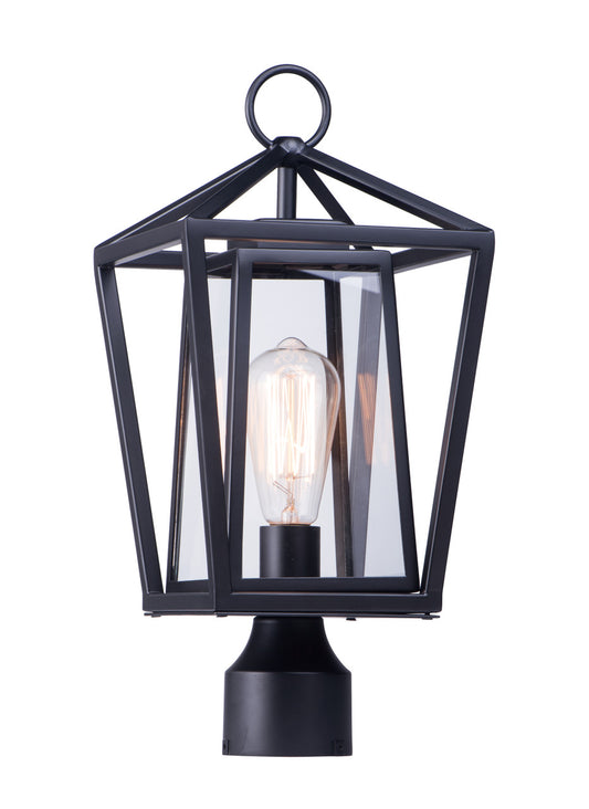 Maxim Artisan 1-Light Outdoor Post Lamp in Black 3171CLBK