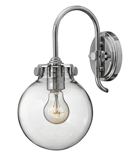 Hinkley Lighting Congress Globe Glass Single Light Sconce Chrome 3174CM