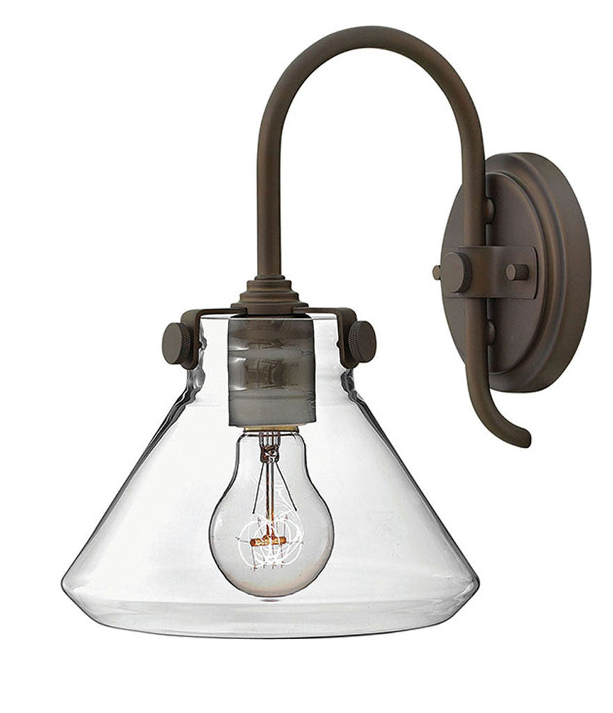 Hinkley Lighting Congress Small Retro Glass Single Light Sconce Oil Rubbed Bronze 3176OZ