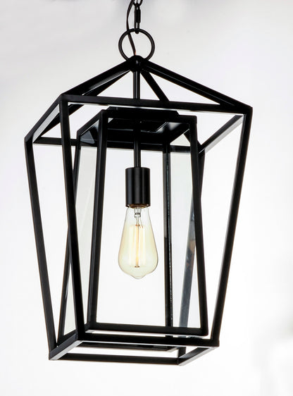 Maxim Artisan 1-Light Outdoor Pendant in Black 3178CLBK