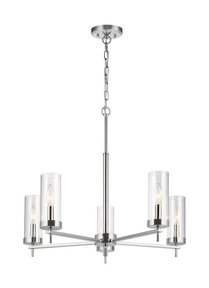 Visual Comfort Studio Sean Lavin Zire Five Light Chandelier in Chrome 3190305-05