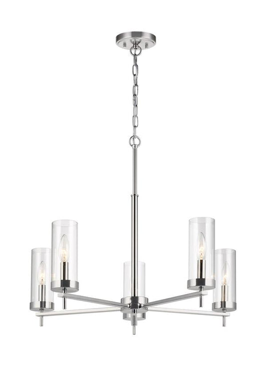 Visual Comfort Studio Sean Lavin Zire Five Light Chandelier in Chrome 3190305-05