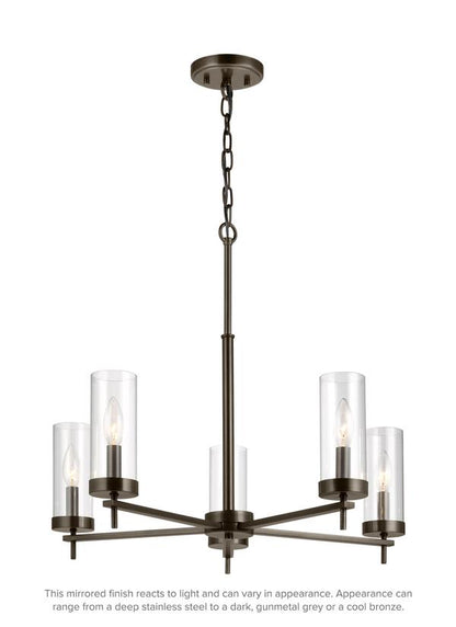 Visual Comfort Studio Sean Lavin Zire Five Light Chandelier in Brushed Oil Rubbed Bronze 3190305-778