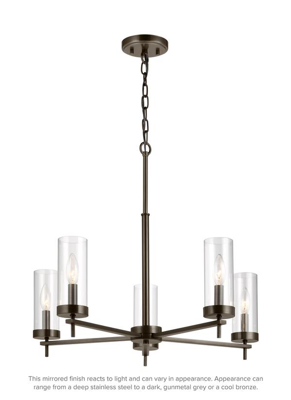 Visual Comfort Studio Sean Lavin Zire Five Light Chandelier in Brushed Oil Rubbed Bronze 3190305EN-778