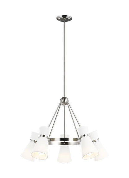 Visual Comfort Studio AERIN Clark Five Light Chandelier in Brushed Nickel 3190505-962