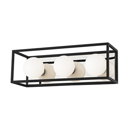 Mitzi 3 Light Bath and Vanity in Polished Nickel/Black H141303-PN/BK