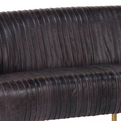 Regina Andrew Beretta Leather Sofa in Modern Black 32-1108BLK