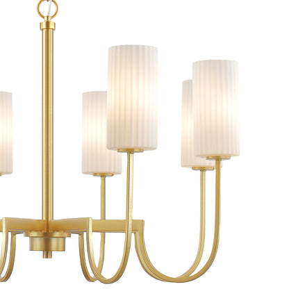 Maxim Town & Country 8-Light Chandelier in Satin Brass 32008SWSBR