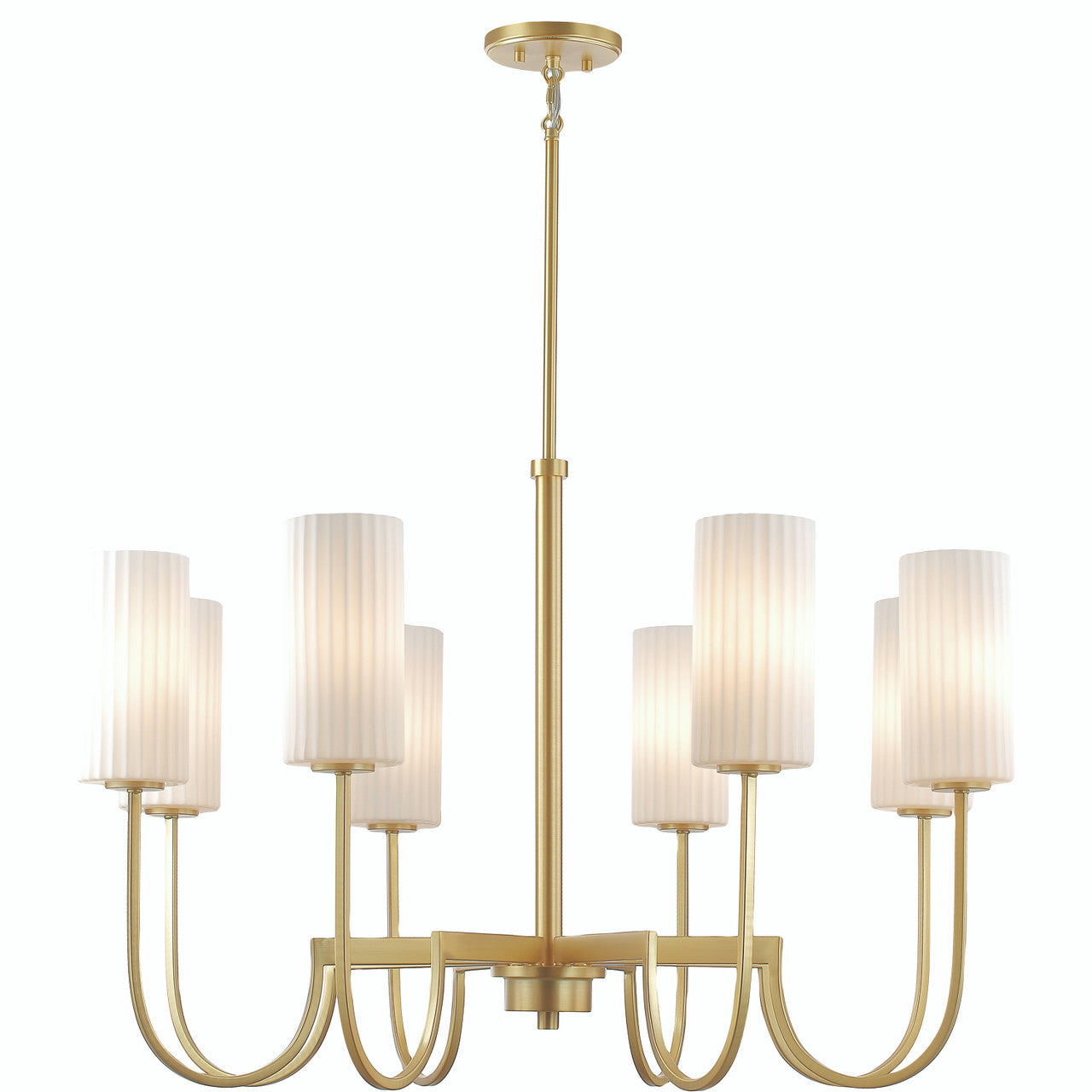 Maxim Town & Country 8-Light Chandelier in Satin Brass 32008SWSBR