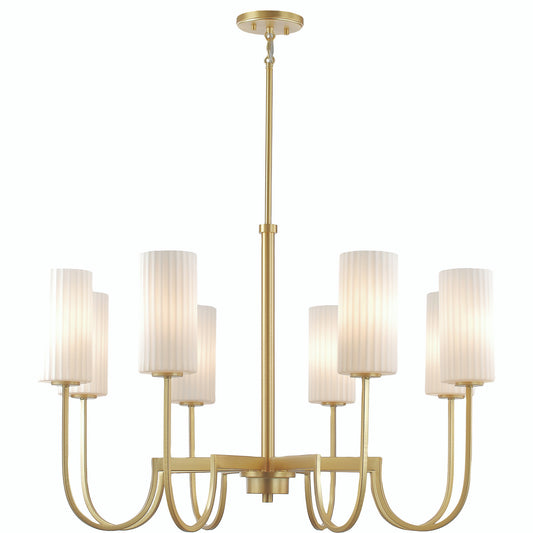 Maxim Town & Country 8-Light Chandelier in Satin Brass 32008SWSBR