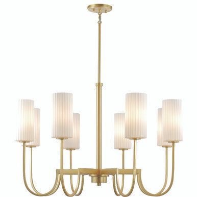 Maxim Town & Country 8-Light Chandelier in Satin Brass 32008SWSBR