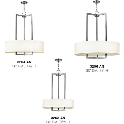 Hinkley Lighting Hampton Medium Drum Antique Nickel 3204AN