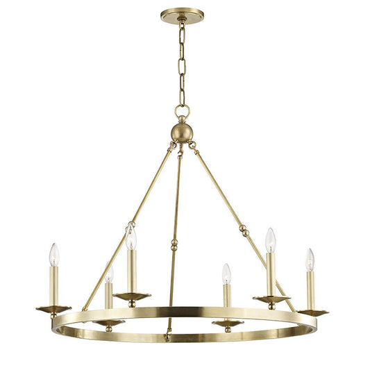 Hudson Valley Lighting Allendale Chandelier in Aged Brass 3206-AGB