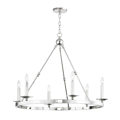 Hudson Valley Lighting Allendale Chandelier in Polished Nickel 3206-PN