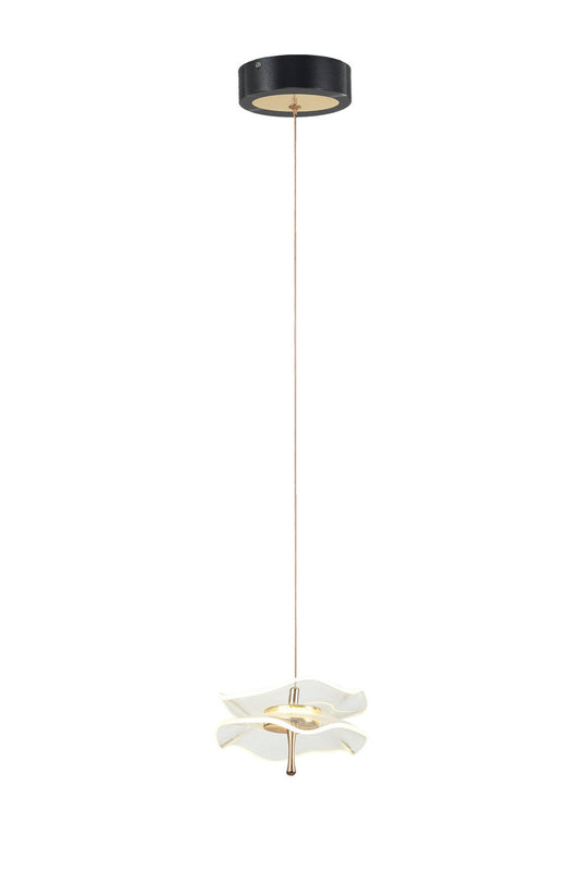 Arnsberg Butterfly 1-Light LED Pendant in Black/Gold 320710132