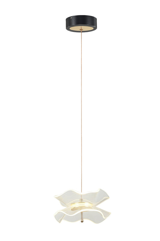 Arnsberg Butterfly 1-Light LED Pendant - Large in Black/Gold 320770132