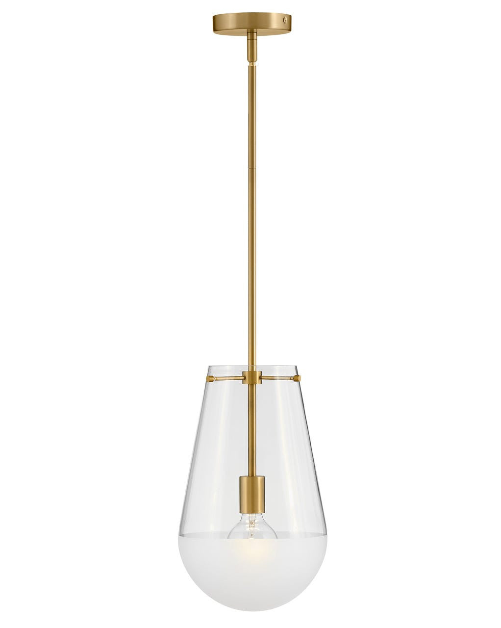 Hinkley Lighting Beck Small Pendant in Lacquered Brass 32087LCB