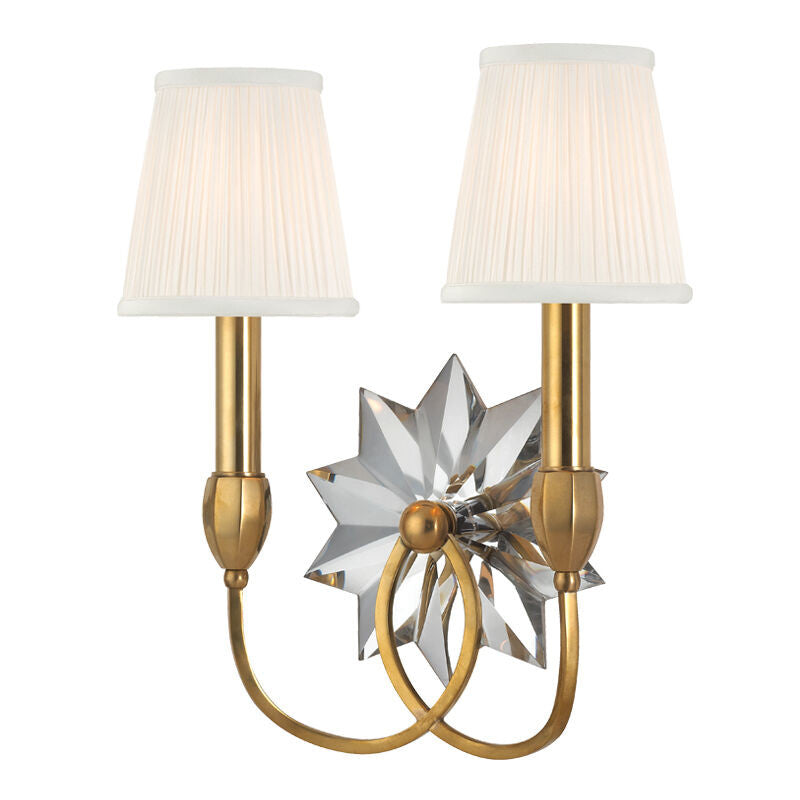 Hudson Valley Lighting Barton Wall Sconce in Aged Brass 3212-AGB