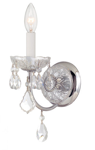 Crystorama Imperial 1 Light Clear Italian Crystal Polished Chrome Wall Mount 3221-CH-CL-I