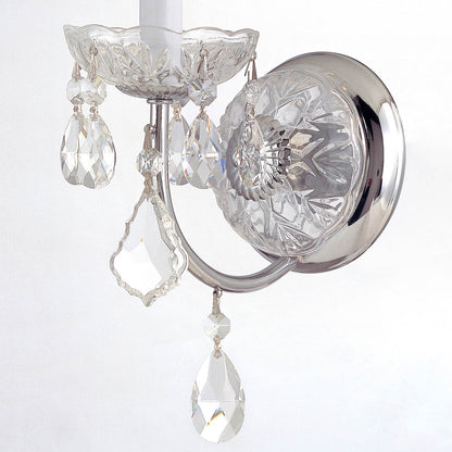 Crystorama Imperial 1 Light Hand Cut Crystal Polished Chrome Wall Mount 3221-CH-CL-MWP