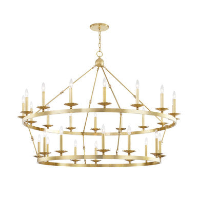 Hudson Valley Lighting Allendale Chandelier in Aged Brass 3228-AGB