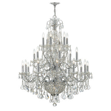 Crystorama Imperial 26 Light Hand Cut Crystal Polished Chrome Chandelier 3229-CH-CL-MWP